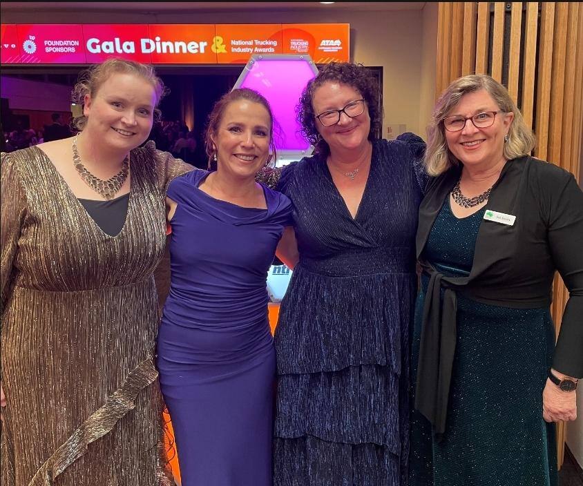 Elanor Ashton, Rachel Smith, Sue Davies, Michelle Harwood at the Trucking Australia Gala Dinner